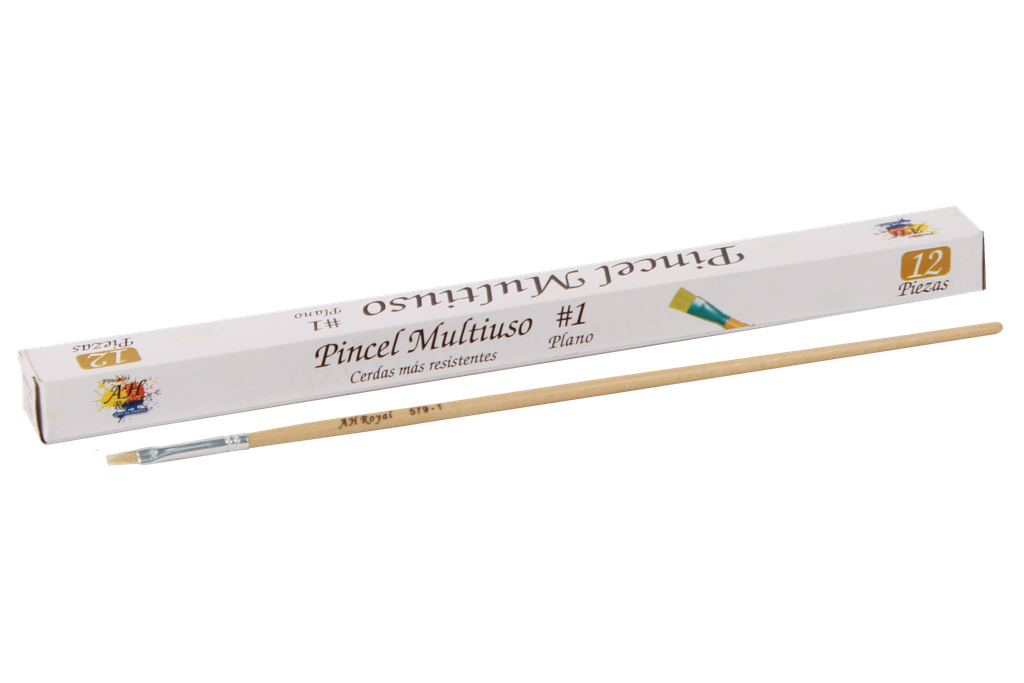 PINCEL CHINO AH ROYAL PLANO No.1 X DOCENA [PAC80082-1698 / PAC20001-1698]