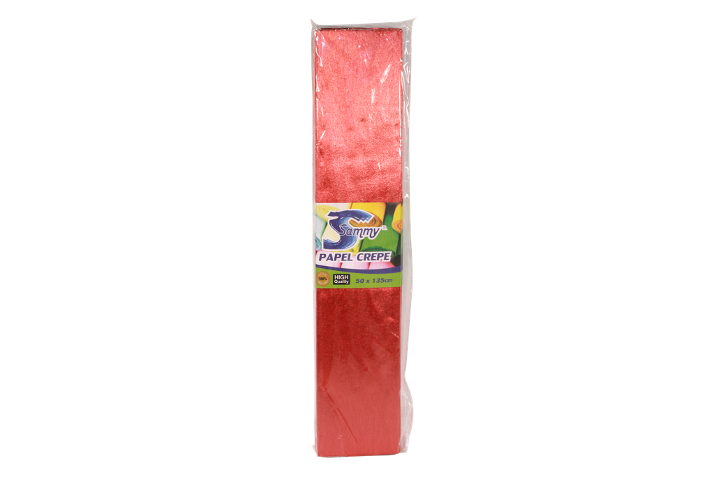 PAPEL CREPE METALIZADO ROJO -CAJA X 20 UNIDADES- (6907888720621) [80-62]