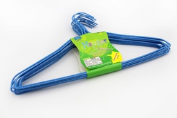 [HO3916] GANCHO DE ROPA METÁLICO PLASTIFICADO GRUESO CAJA X 60 UND [PAC70349-3916]