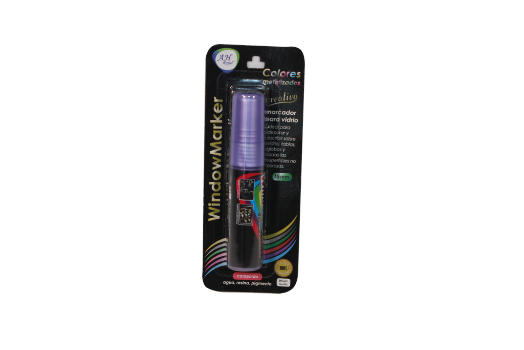 MARCADOR AH ROYAL PARA VENTANA METALIZADO MORADO CLARO 15 MM [PAC2582]