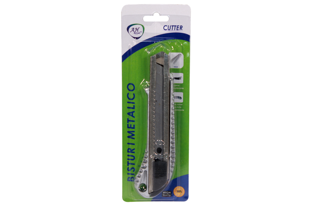 BISTURI AH ROYAL METALICO INDUSTRIAL EN BLISTER [PAC90058-640 - PAC50094-640]