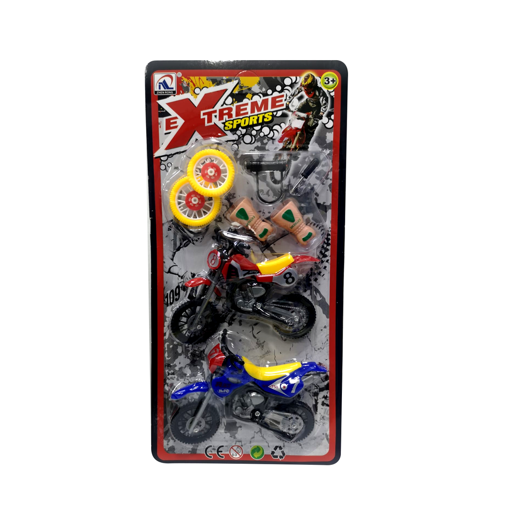 MOTOCICLETA EN BLISTER X 2 CON REPUESTO [2014-2]